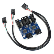 9 Pin USB Header Male 1 to 4 Female Extension Cable Card