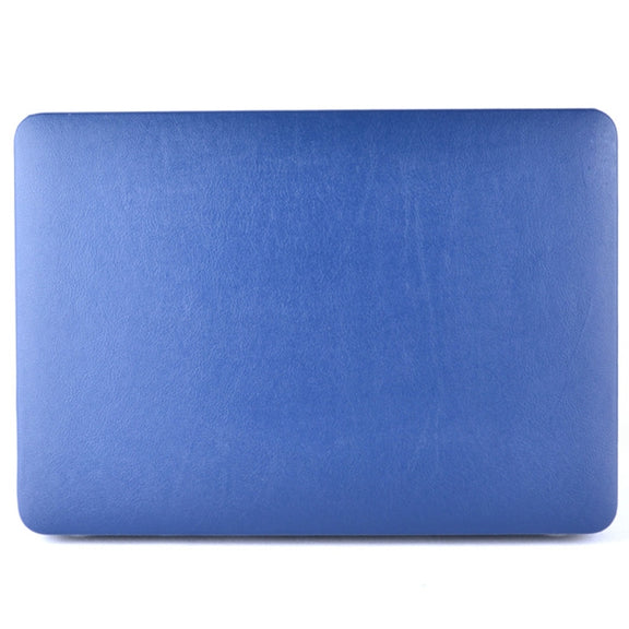 For MacBook Air 13.3 inch A1466 2012-2017 / A1369 2010-2012 Laptop PU Leather Paste Case (Dark Blue)