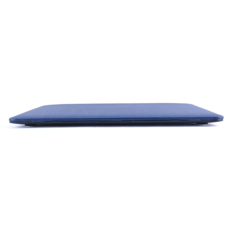 For MacBook Air 13.3 inch A1466 2012-2017 / A1369 2010-2012 Laptop PU Leather Paste Case (Dark Blue)
