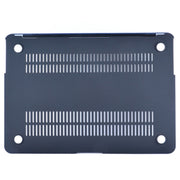 For MacBook Air 13.3 inch A1466 2012-2017 / A1369 2010-2012 Laptop PU Leather Paste Case (Dark Blue)