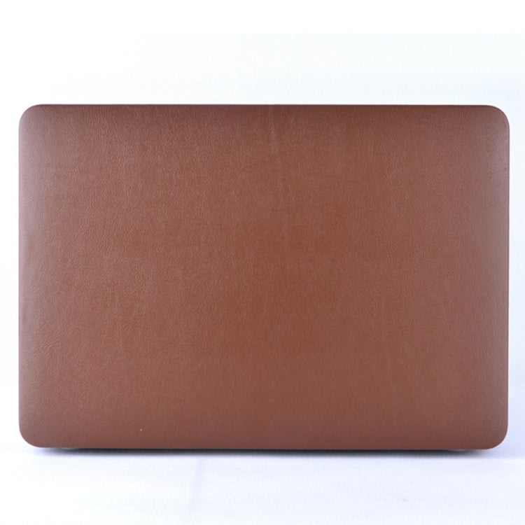 For MacBook Air 13.3 inch A1466 2012-2017 / A1369 2010-2012 Laptop PU Leather Paste Case (Brown)