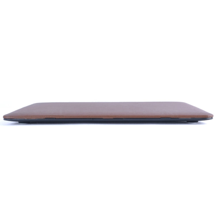 For MacBook Air 13.3 inch A1466 2012-2017 / A1369 2010-2012 Laptop PU Leather Paste Case (Brown)