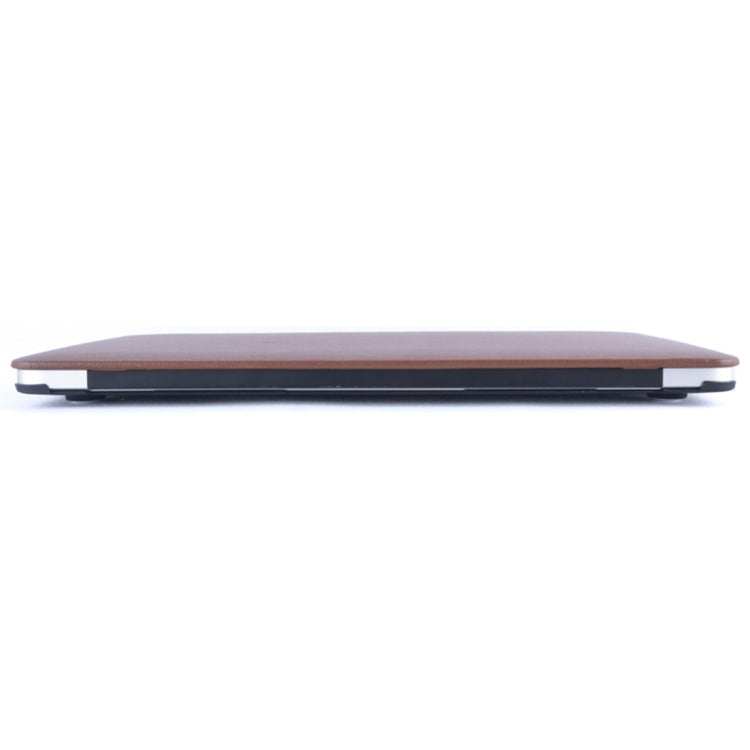 For MacBook Air 13.3 inch A1466 2012-2017 / A1369 2010-2012 Laptop PU Leather Paste Case (Brown)