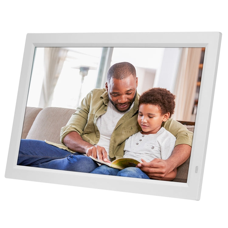 23.6 inch LED Display Digital Photo Frame with Holder & Remote Control, US Plug(White)