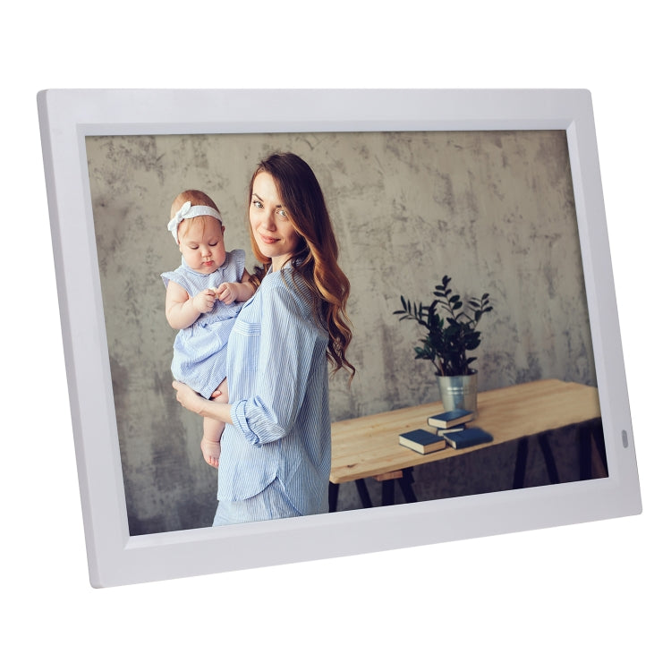 23.6 inch LED Display Digital Photo Frame with Holder & Remote Control, US Plug(White)