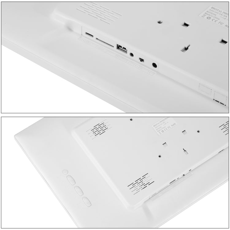 23.6 inch LED Display Digital Photo Frame with Holder & Remote Control, US Plug(White)