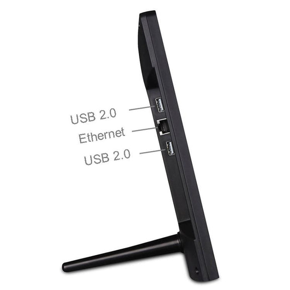 HSD-P537 Touch Screen All in One PC with Holder, 4GB+32GB, 15.6 inch Android 14 RK3576S Octa Core (Black)