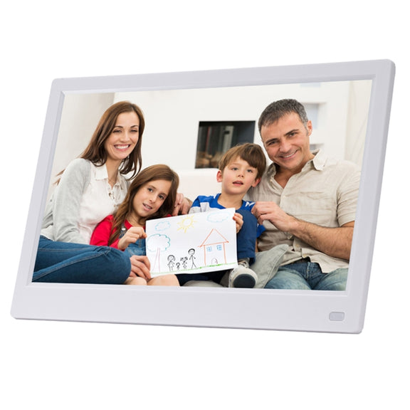 11.6 inch FHD LED Display Digital Photo Frame with Holder & Remote Control, MSTAR V56 Program, Support USB / SD Card Input (White)