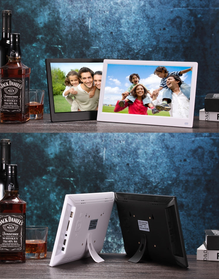 11.6 inch FHD LED Display Digital Photo Frame with Holder & Remote Control, MSTAR V56 Program, Support USB / SD Card Input (White)