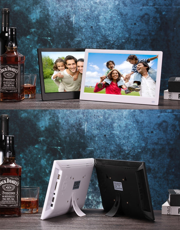 11.6 inch FHD LED Display Digital Photo Frame with Holder & Remote Control, MSTAR V56 Program, Support USB / SD Card Input (White)