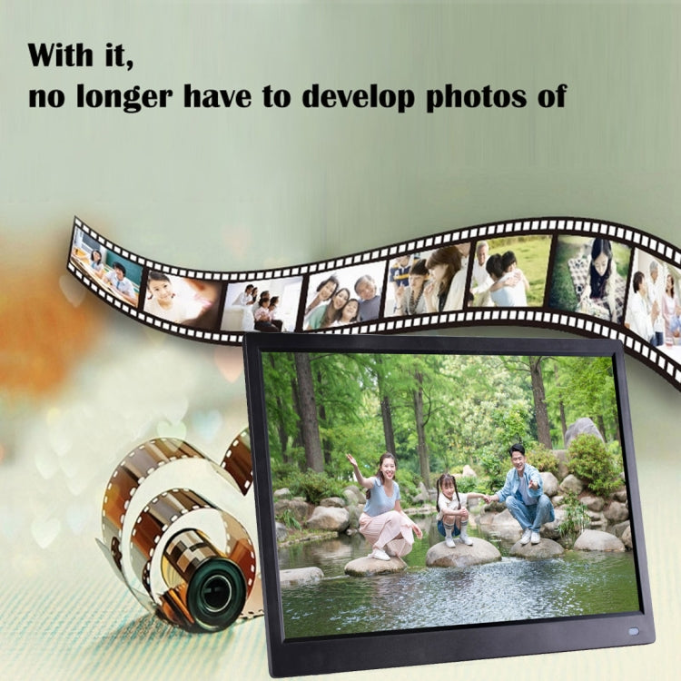 12.5 inch FHD LED Display Digital Photo Frame with Holder & Remote Control, MSTAR V56 Program, Support USB / SD Card Input (White)