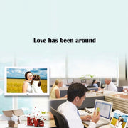 12.5 inch FHD LED Display Digital Photo Frame with Holder & Remote Control, MSTAR V56 Program, Support USB / SD Card Input (White)