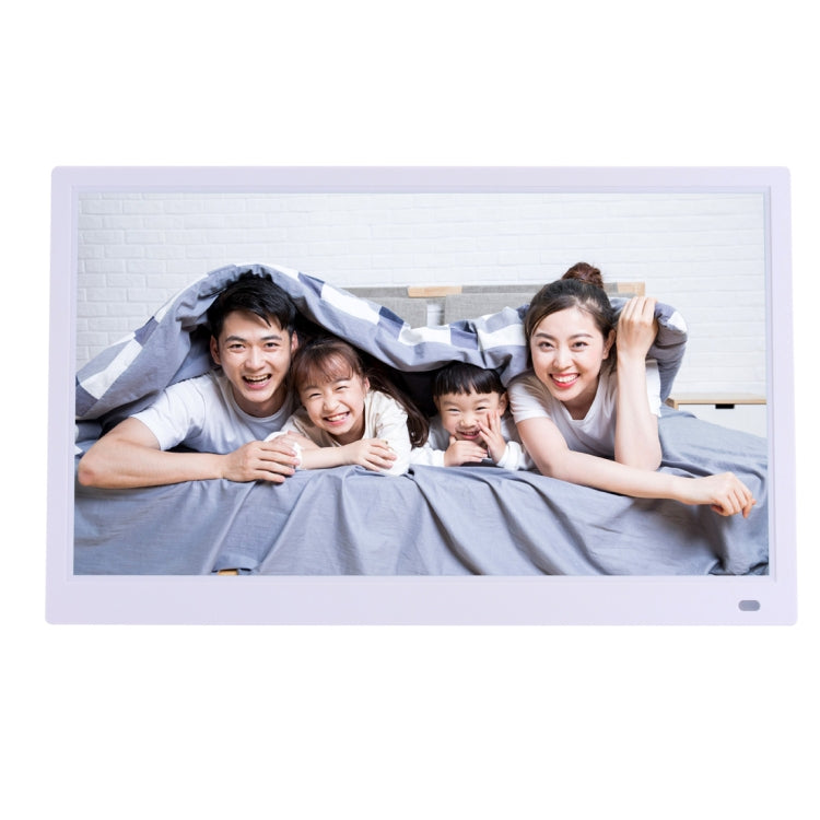 15.6 inch FHD LED Display Digital Photo Frame with Holder & Remote Control, MSTAR V53 Program, Support USB / SD Card Input(White)