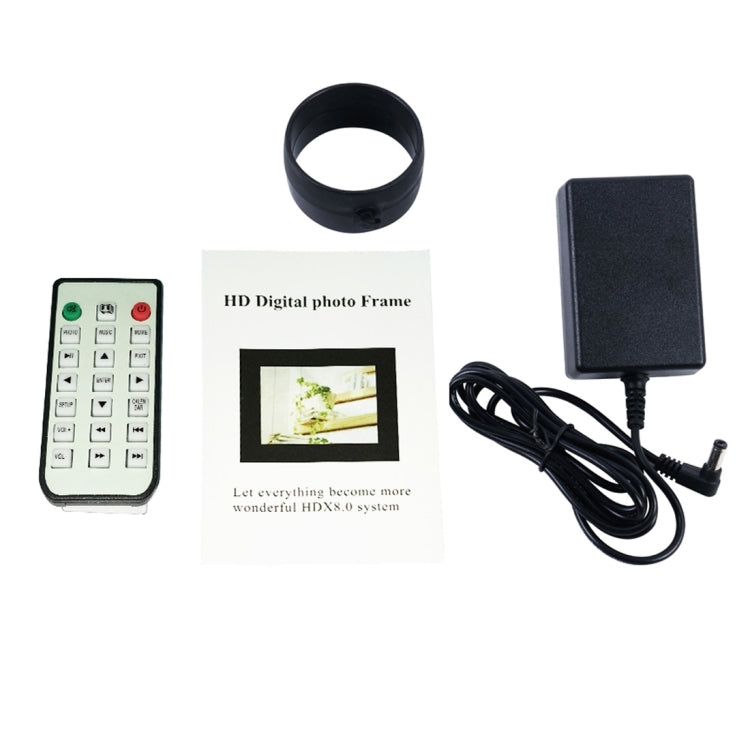 15.0 inch LED Display Digital Photo Frame with Holder / Remote Control, Allwinner, Support USB / SD Card Input / OTG(Black)