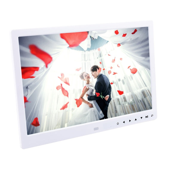 13.0 inch LED Display Digital Photo Frame with Holder / Remote Control, Allwinner, Support USB / SD Card Input / OTG (White)