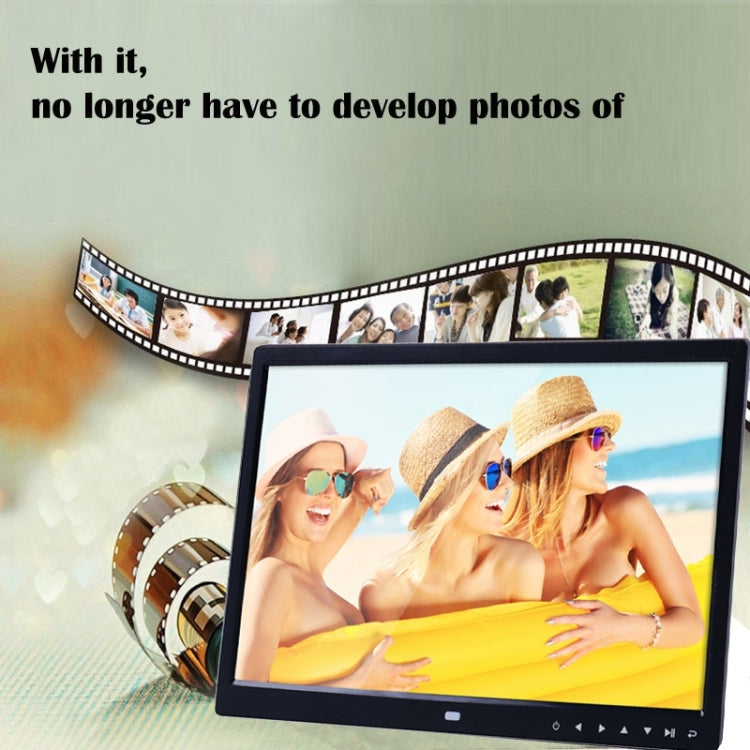 13.0 inch LED Display Digital Photo Frame with Holder / Remote Control, Allwinner, Support USB / SD Card Input / OTG (White)
