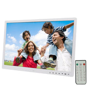 17.0 inch LED Display Digital Photo Frame with 7-keys Touch Button Control / Holder / Remote Control, Allwinner Technology, Support USB / SD Card Input / OTG, US/EU/UK Plug(White)