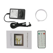 17.0 inch LED Display Digital Photo Frame with 7-keys Touch Button Control / Holder / Remote Control, Allwinner Technology, Support USB / SD Card Input / OTG, US/EU/UK Plug(White)