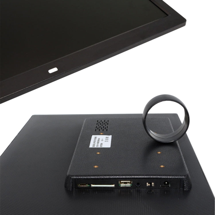 17.0 inch LED Display Digital Photo Frame with Holder / Remote Control, Allwinner Technology, Support USB / SD Card Input / OTG, US/EU/UK Plug(Black)