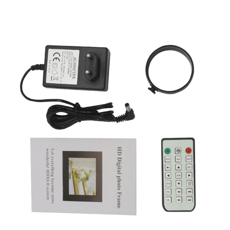 17.0 inch LED Display Digital Photo Frame with Holder / Remote Control, Allwinner Technology, Support USB / SD Card Input / OTG, US/EU/UK Plug(Black)