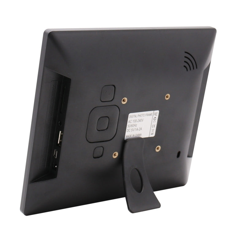AC 100-240V 8 inch TFT Screen Digital Photo Frame with Holder & Remote Control, Support USB / SD Card Input (Black)
