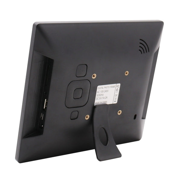 AC 100-240V 8 inch TFT Screen Digital Photo Frame with Holder & Remote Control, Support USB / SD Card Input (Black)