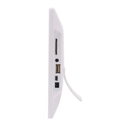 AC 100-240V 8 inch TFT Screen Digital Photo Frame with Holder & Remote Control, Support USB / SD Card Input (White)