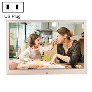 HSD1202 12.1 inch 1280x800 High Resolution Display Digital Photo Frame with Holder and Remote Control, Support SD / MMC / MS Card / USB Port, US Plug(Gold)
