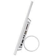 HSD1202 12.1 inch 1280x800 High Resolution Display Digital Photo Frame with Holder and Remote Control, Support SD / MMC / MS Card / USB Port, US Plug(Silver)