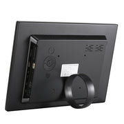 HSD1202 12.1 inch 1280x800 High Resolution Display Digital Photo Frame with Holder and Remote Control, Support SD / MMC / MS Card / USB Port, UK Plug(Black)