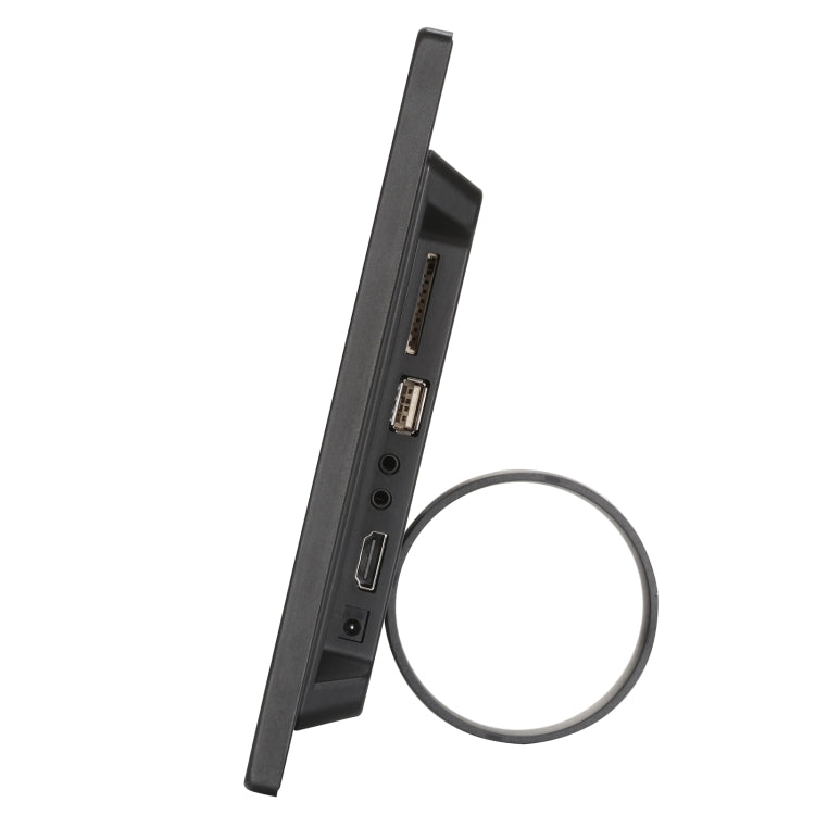 HSD1202 12.1 inch 1280x800 High Resolution Display Digital Photo Frame with Holder and Remote Control, Support SD / MMC / MS Card / USB Port, US Plug(Black)