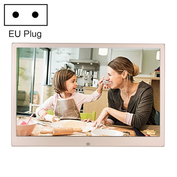 HSD1303 13.3 inch LED 1280x800 High Resolution Display Digital Photo Frame with Holder and Remote Control, Support SD / MMC / MS Card / USB Port, EU Plug(Silver)