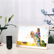 HSD1303 13.3 inch LED 1280x800 High Resolution Display Digital Photo Frame with Holder and Remote Control, Support SD / MMC / MS Card / USB Port, EU Plug(Silver)
