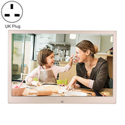 HSD1303 13.3 inch LED 1280x800 High Resolution Display Digital Photo Frame with Holder and Remote Control, Support SD / MMC / MS Card / USB Port, UK Plug(Gold)