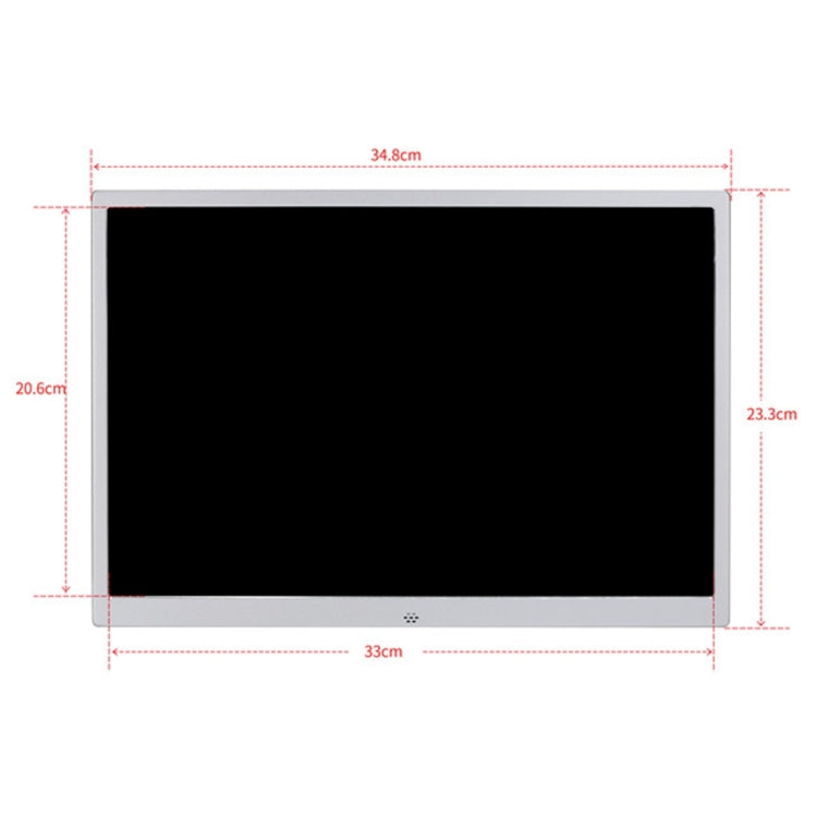 HSD1504 15.4 inch LED 1280x800 High Resolution Display Digital Photo Frame with Holder and Remote Control, Support SD / MMC / MS Card / USB Port, EU Plug(Silver)