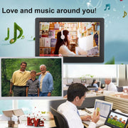 HSD1504 15.4 inch LED 1280x800 High Resolution Display Digital Photo Frame with Holder and Remote Control, Support SD / MMC / MS Card / USB Port, EU Plug(Silver)
