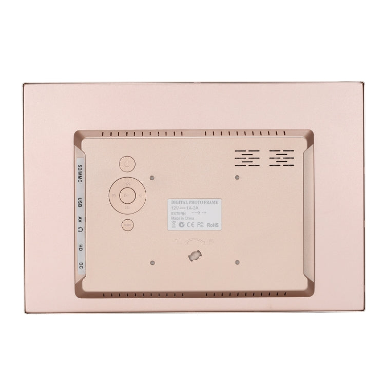 HSD1504 15.4 inch LED 1280x800 High Resolution Display Digital Photo Frame with Holder and Remote Control, Support SD / MMC / MS Card / USB Port, EU Plug(Gold)