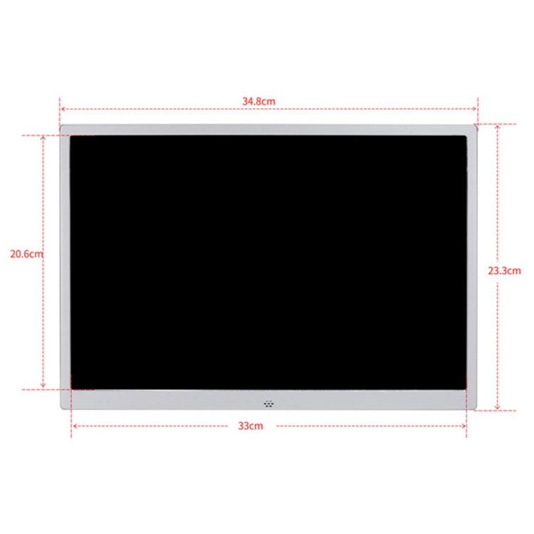 HSD1504 15.4 inch LED 1280x800 High Resolution Display Digital Photo Frame with Holder and Remote Control, Support SD / MMC / MS Card / USB Port, US Plug(Silver)