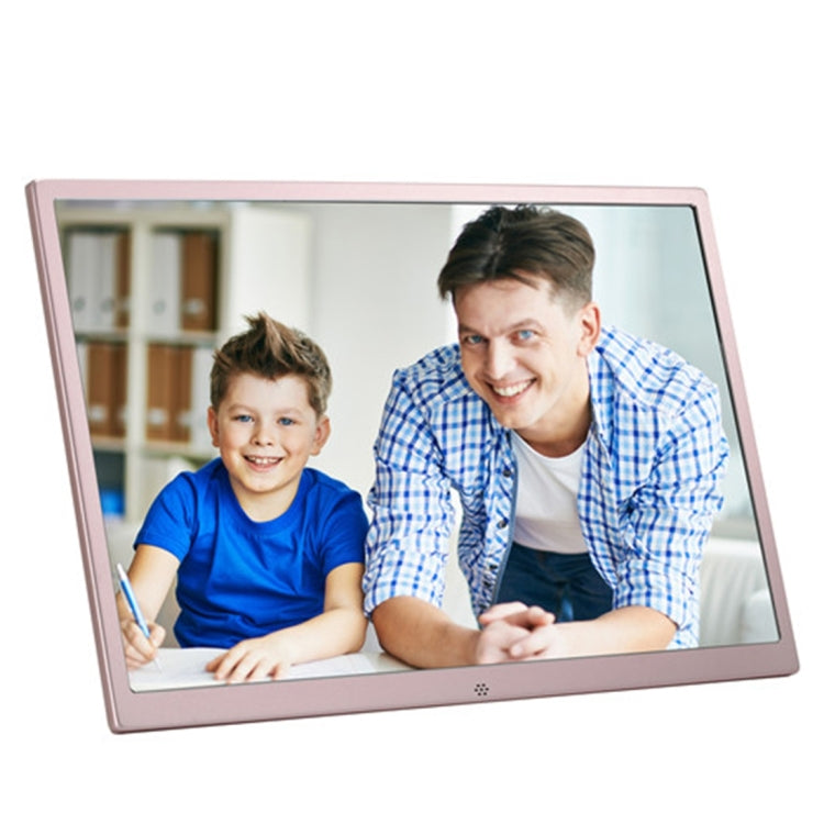 HSD1707 17 inch LED 1440X900 High Resolution Display Digital Photo Frame with Holder and Remote Control, Support SD / MMC / MS Card / USB Port, EU Plug(Gold)