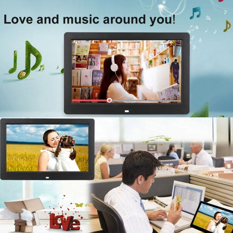 13 inch LED Display Digital Photo Frame with Holder & Remote Control, Allwinner F16, Support SD / MS / MMC Card and USB(White)