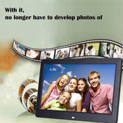 13 inch LED Display Digital Photo Frame with Holder & Remote Control, Allwinner F16, Support SD / MS / MMC Card and USB(White)