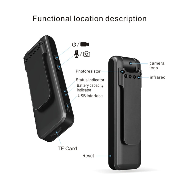 M13 1.0 Million Pixels 180 Degrees Rotating Lens Video Recorder Pen (Black)
