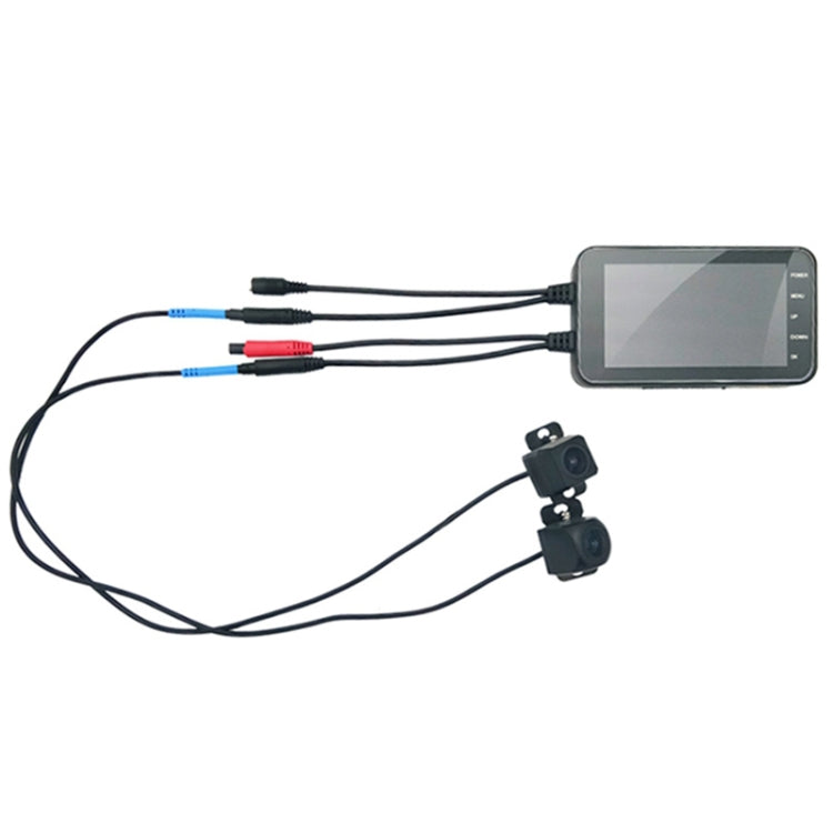 4 inch HD WIFI Dual Lens 1080P Water-resistant Motorcycle Driving Recorder