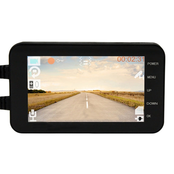 4 inch HD WIFI Dual Lens 1080P Water-resistant Motorcycle Driving Recorder