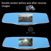 G835 HD 1080P 4.3 inch Screen Display Rearview Mirror Vehicle DVR, Generalplus 2248, 2 Cameras 170 Degree Wide Angle Viewing, Support HDR Recording / Motion Detection Function