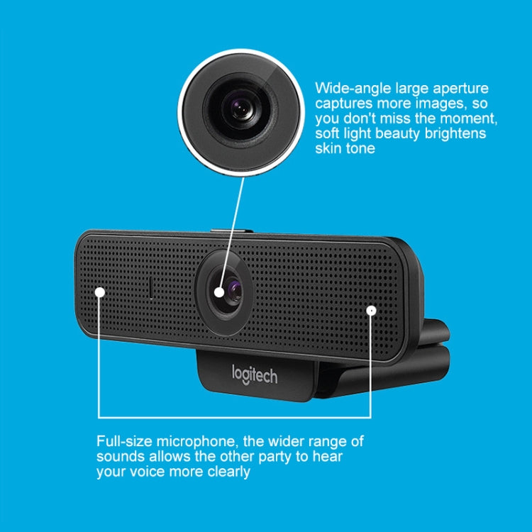 Logitech C925E 1080p HD Webcam with Integrated Security Cover(Black)