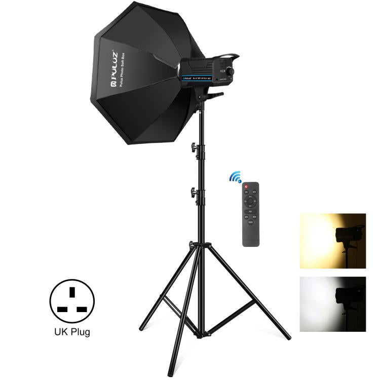PULUZ 120W Photo Studio Strobe Flash Light Kit with Softbox Reflector & Tripod(UK Plug)