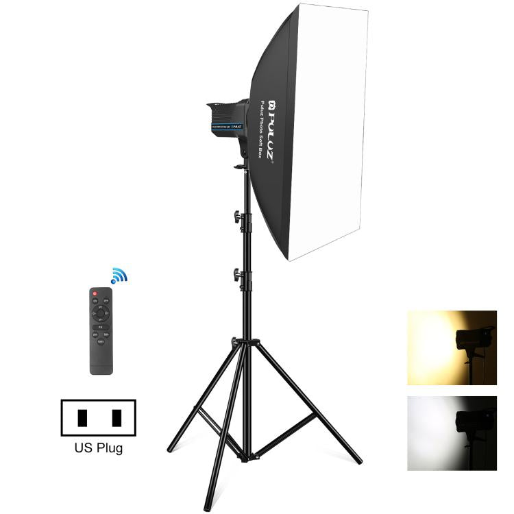 PULUZ 120W Photo Studio Strobe Flash Light Kit with Softbox Reflector & Tripod(US Plug)
