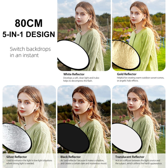 PULUZ LED Light Studio Softbox Photography Kit with Background & Reflective & Tripod Mount & Sandbags (US Plug)