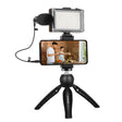 PULUZ Live Broadcast Smartphone Video Light Vlogger Kits with Microphone + LED Light + Tripod Mount + Phone Clamp Holder (Black) - Stand by PULUZ | Online Shopping South Africa | PMC TechLife | Buy Now Pay Later Mobicred